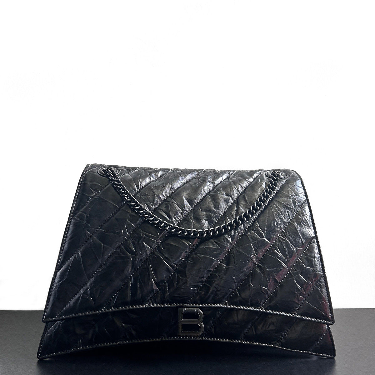 真皮沙漏包链条女士包大容量软头层小牛皮单肩斜挎时尚新款多隔层