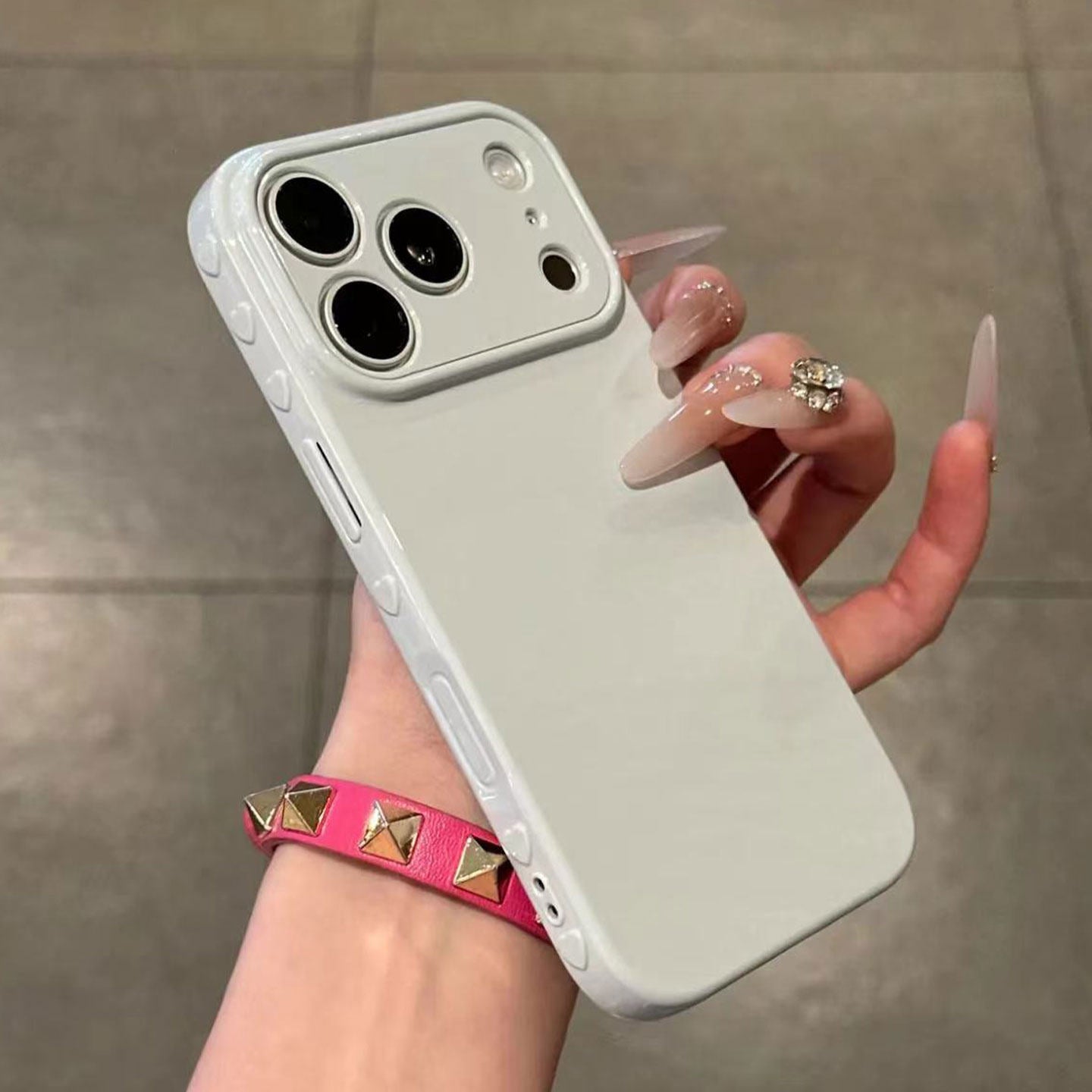 来图定 制侧边立体爱心手机壳ins风适用苹果17Promax软iPhone1615