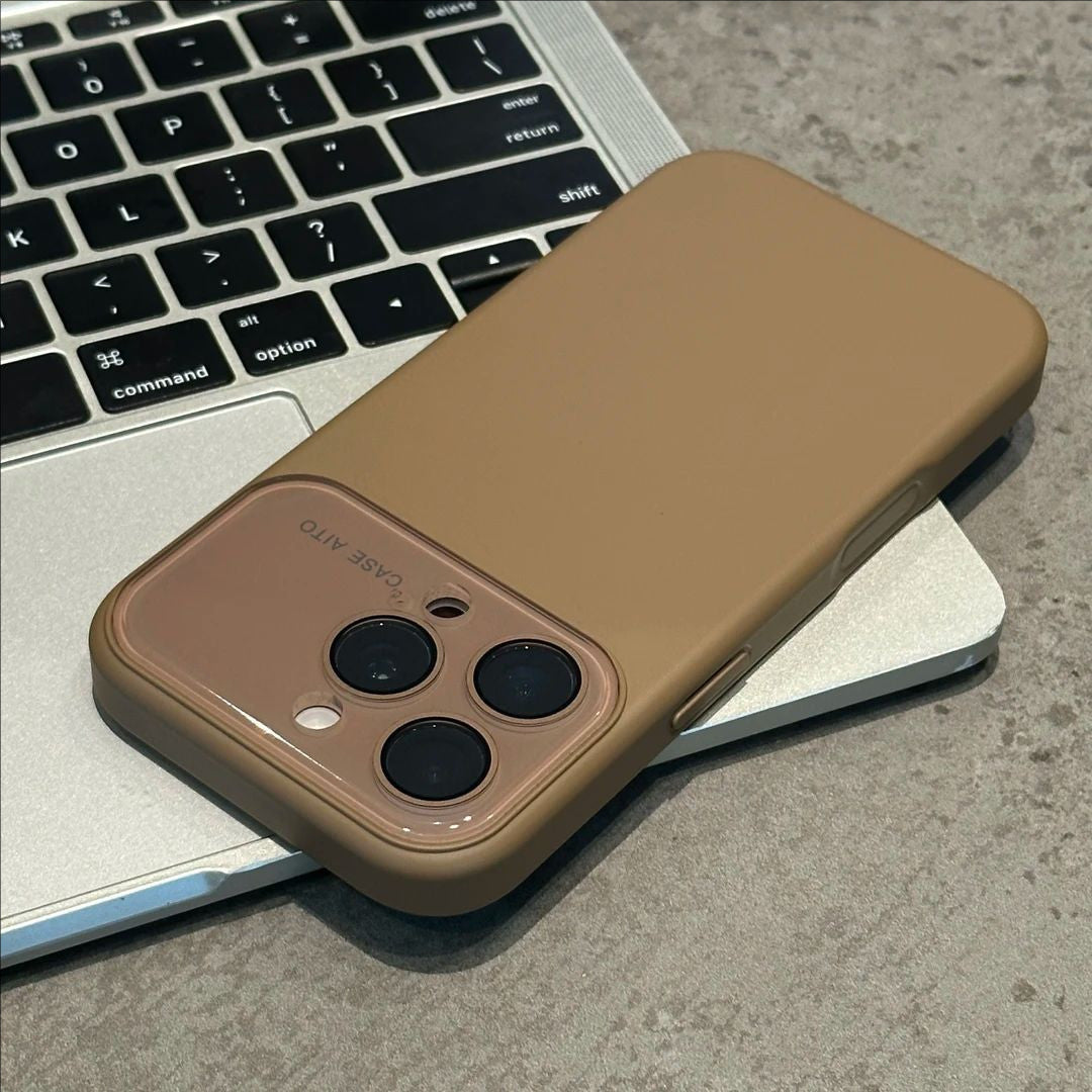 ins风跨境爆款液态大视窗苹果17Promax手机壳纯色iPhone16软硅胶