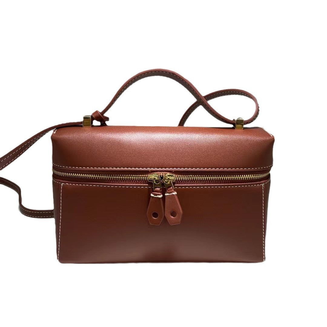 高级感复古腋下饭盒包女2023新款时尚百搭手提包通勤单肩斜挎包潮