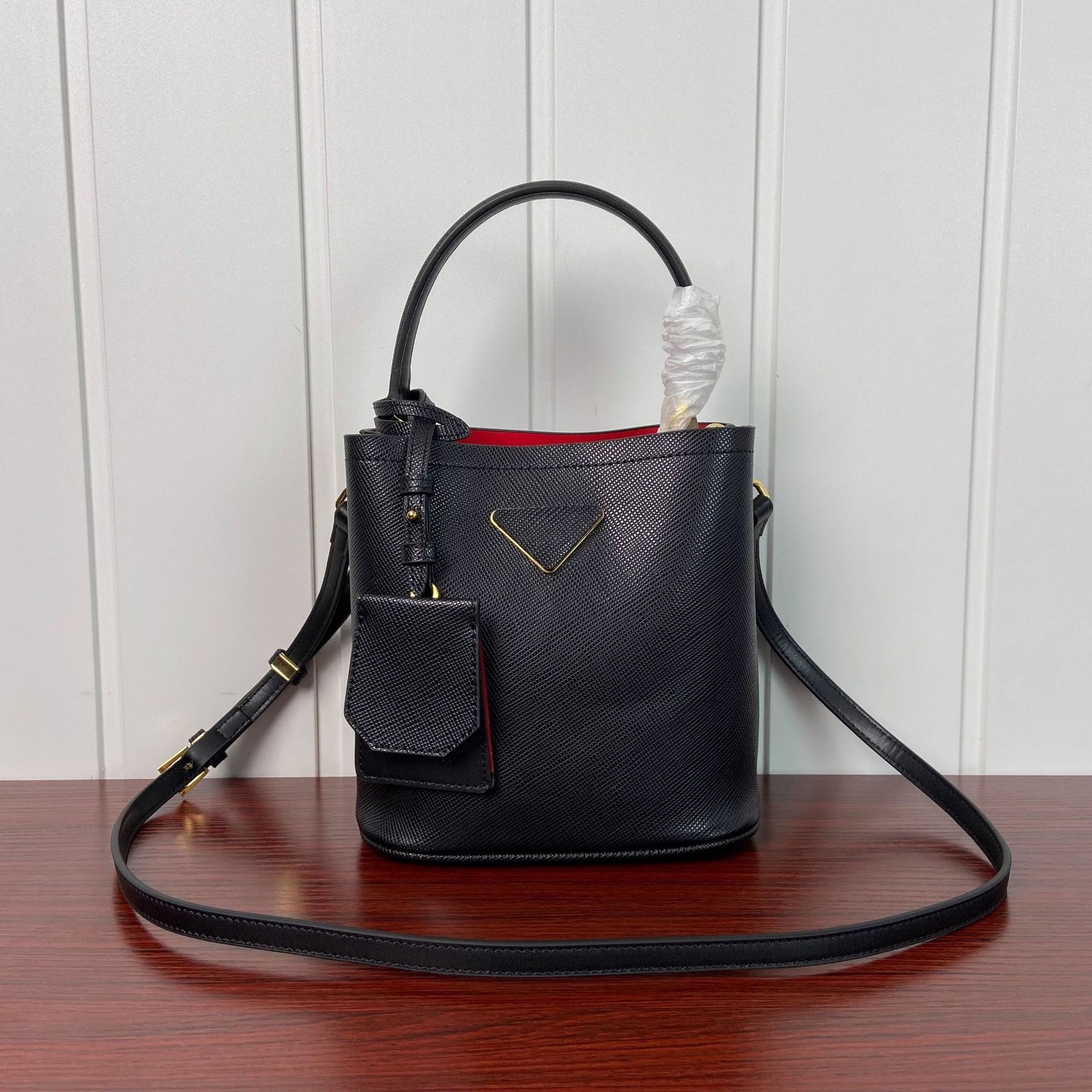 P家杀手mini水桶包韩版十字纹牛皮手提包时尚斜挎单肩包一件代发