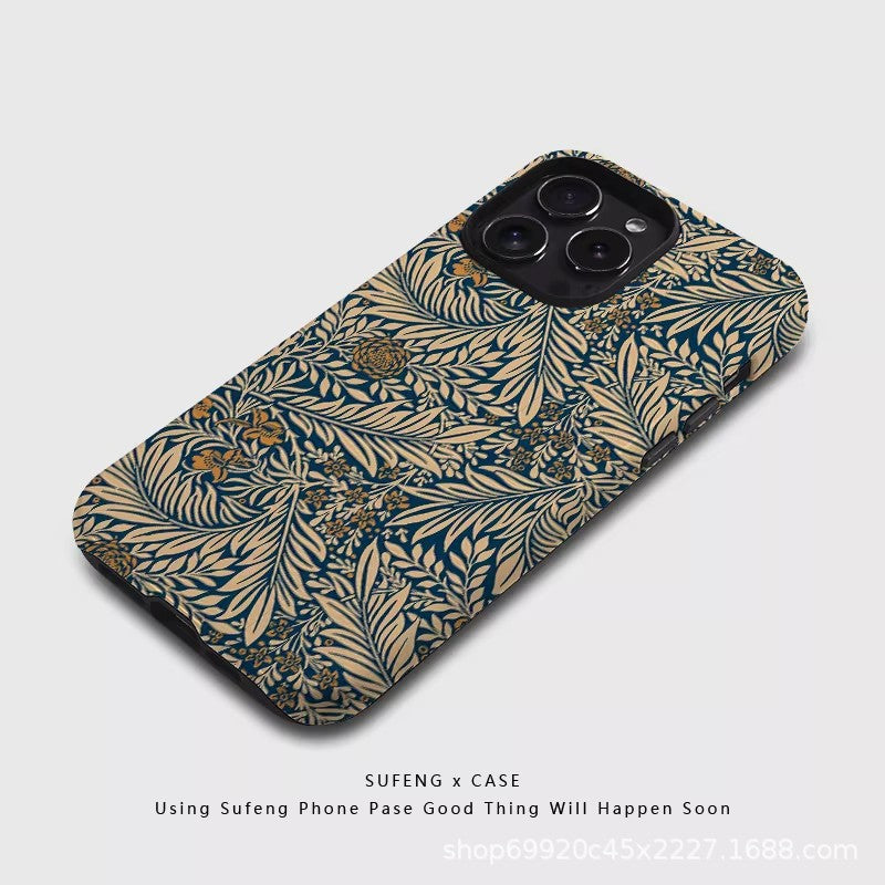 跨境爆款树叶花朵适用苹果17Promax手机壳iPhone16磁吸15菲林壳14