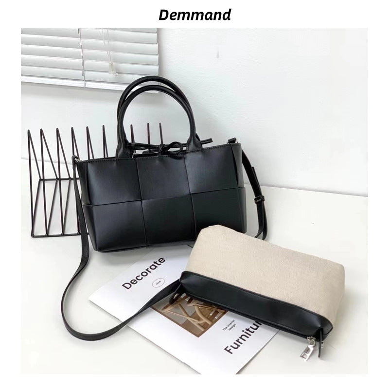 大容量编织手提包包女2023新款高级质感单肩腋下包时尚通勤托特包