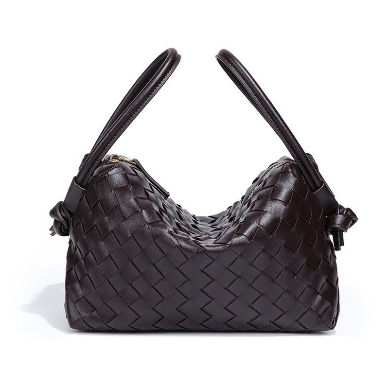 外贸新品手提相机包小众设计手工编织枕头包个性潮流单肩斜挎女包