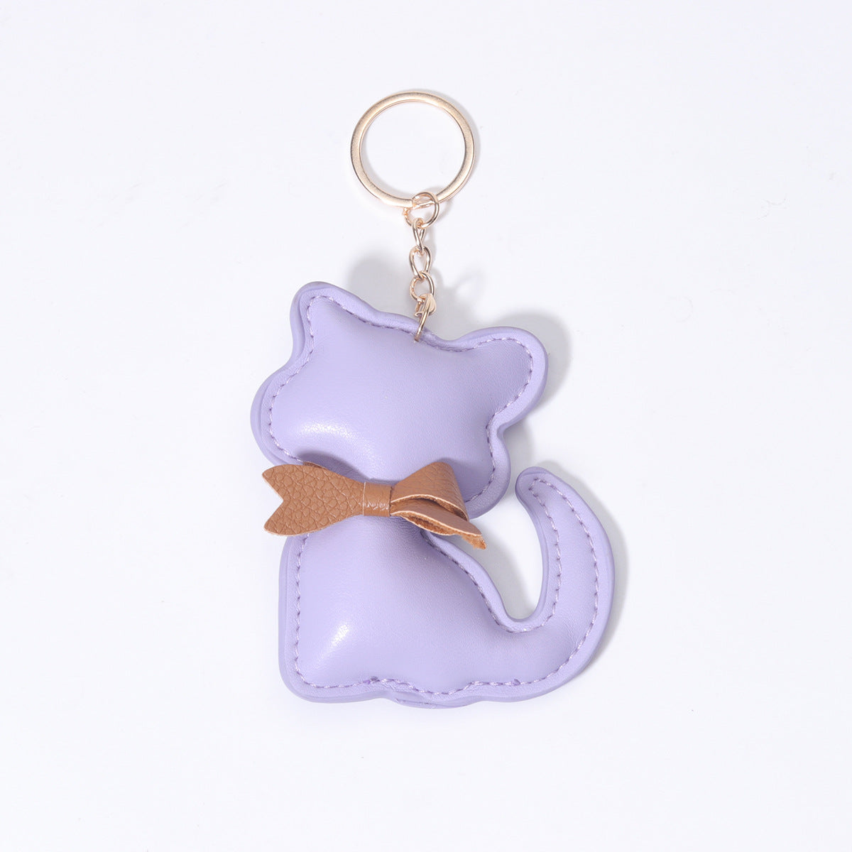 工厂批发定制时尚热销牛角包扣仿真皮挂饰挂件钥匙扣装饰品包包挂