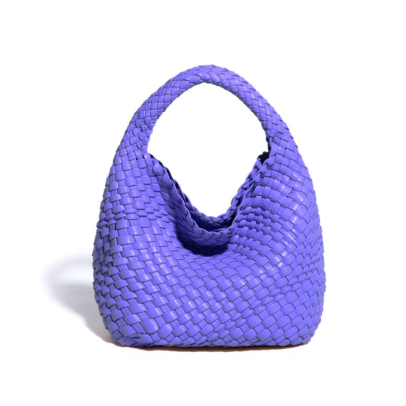 韩版时尚编织子母包纯色百搭简约手提包新款轻奢小众单肩斜挎女包