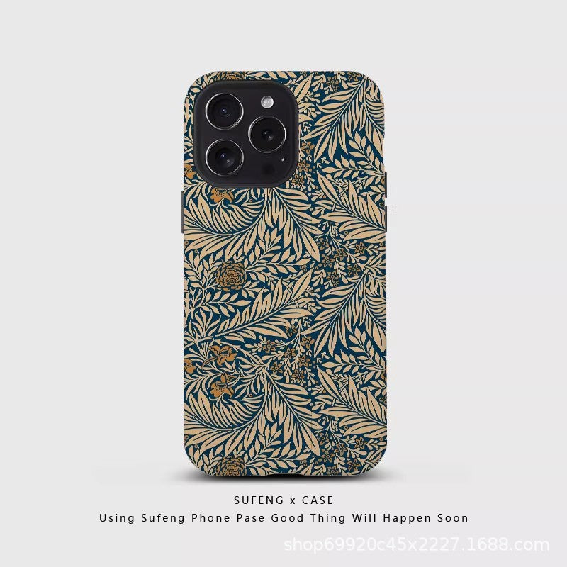 跨境爆款树叶花朵适用苹果17Promax手机壳iPhone16磁吸15菲林壳14