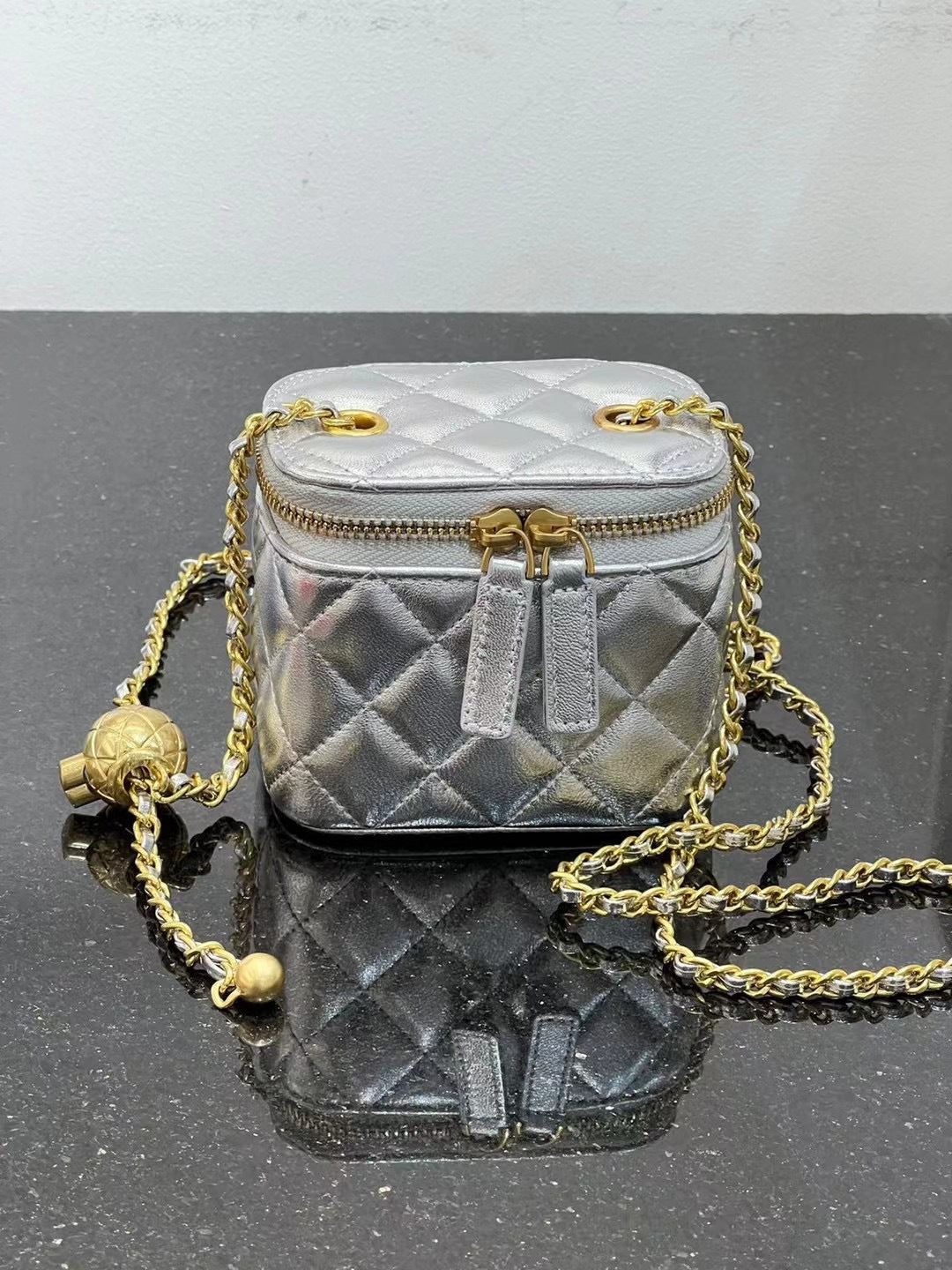 新款高级感小香包菱格mini小众设计单肩手提包链条盒子包百搭女包