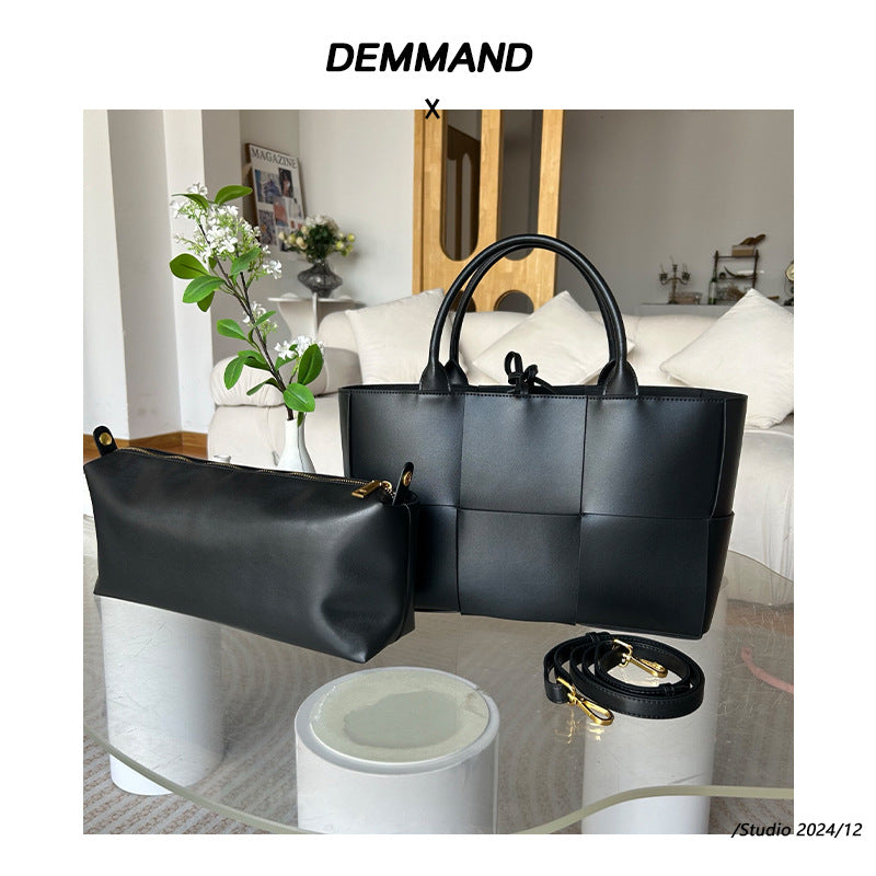 大容量编织手提包包女2025新款高级质感单肩腋下包时尚通勤托特包