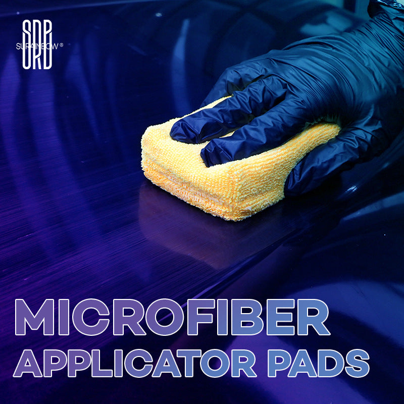 跨境专供汽车沙发真皮椅仪表上光超细纤维海绵块抛光清洁洗车海绵