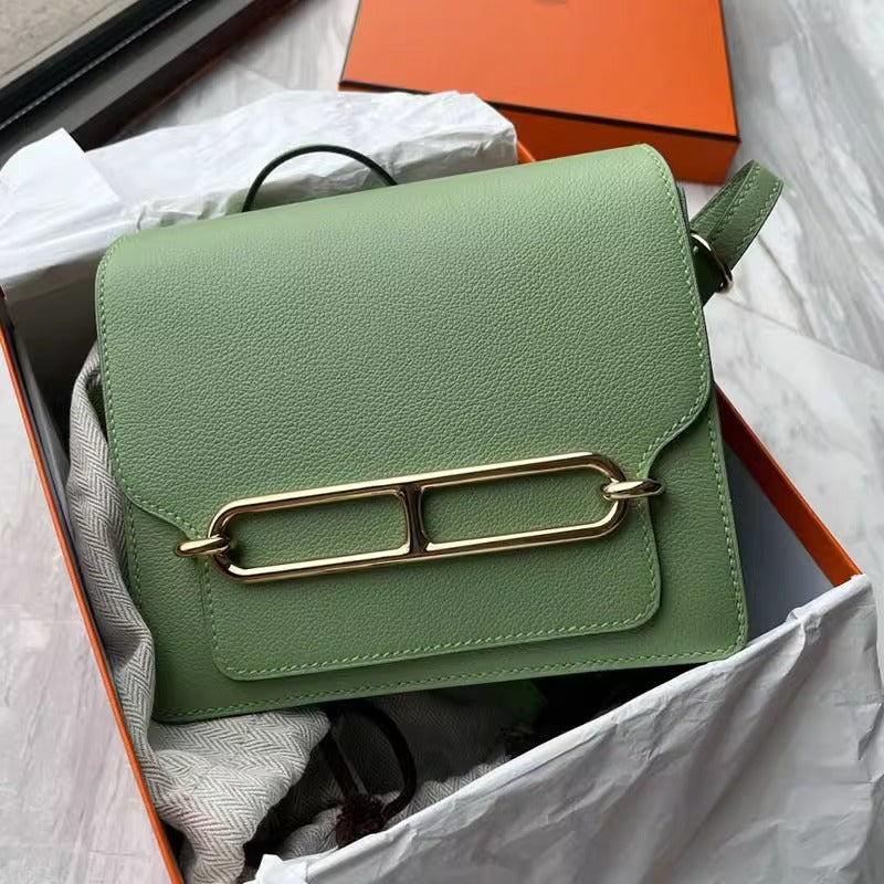 网红同款空姐豆腐包头层牛皮猪鼻子包小方包单肩斜挎女包直播代发