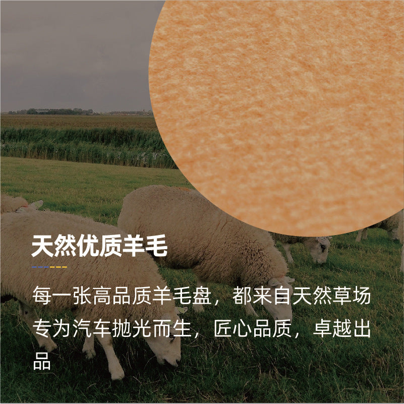 6寸DA羊毛盘汽车美容抛光打蜡专用DA机自粘羊毛球漆面去划痕工具