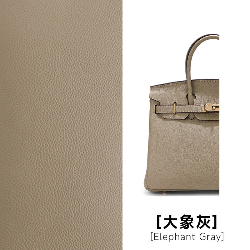 头层牛皮铂金包真皮女包大容量凯丽手提包女高级感通勤单肩斜挎包