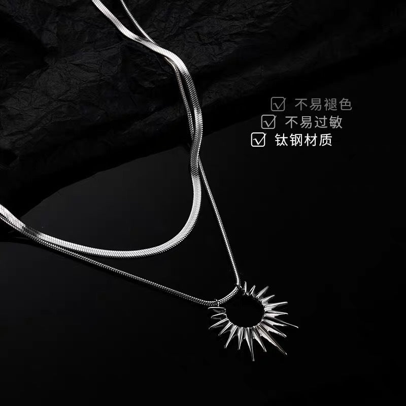 钛钢不掉色项链男百搭饰品女高级感毛衣链新款简约百搭个性爆款配