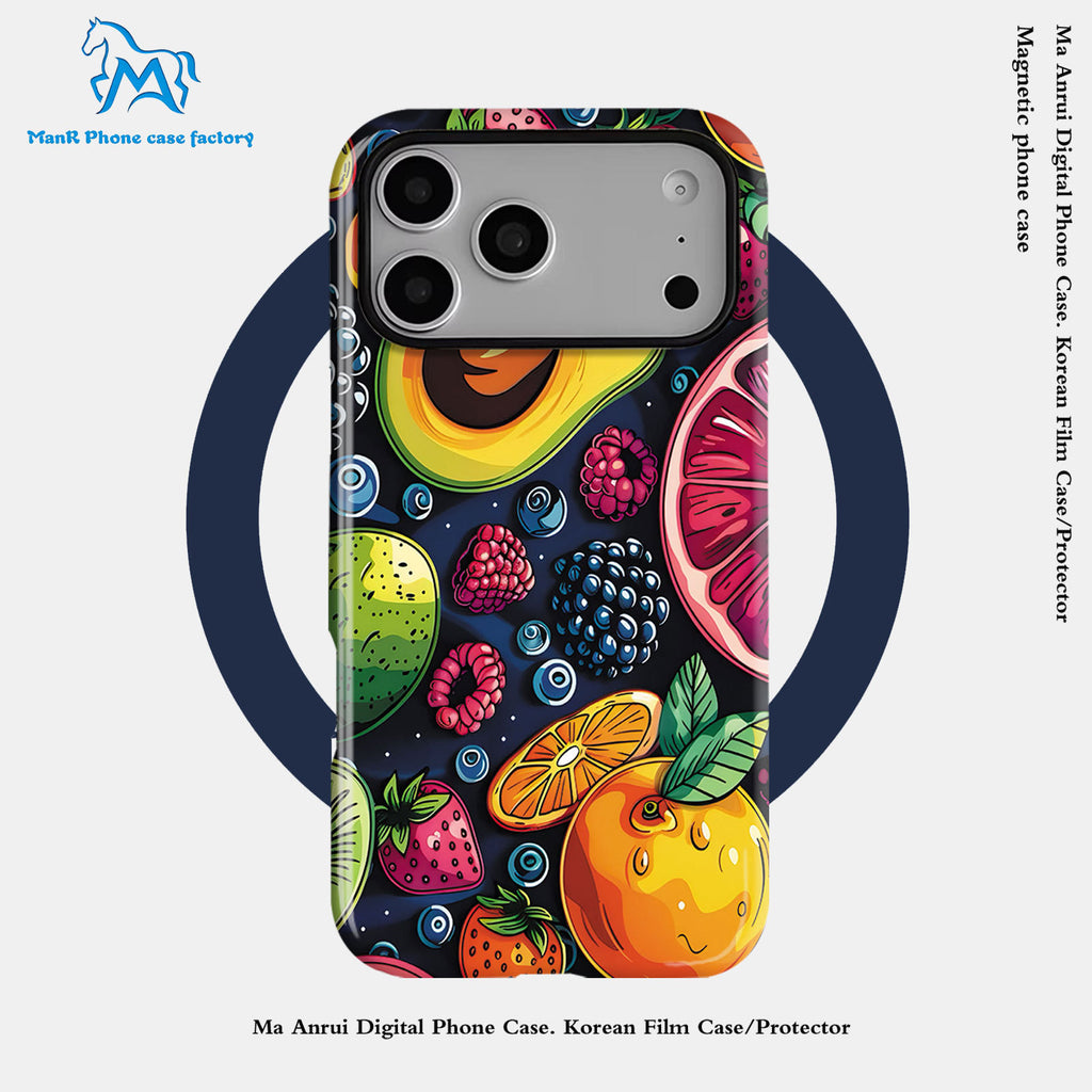 亚马逊跨境多巴胺水果菲林二合一适用苹果17promax手机壳iPhone16