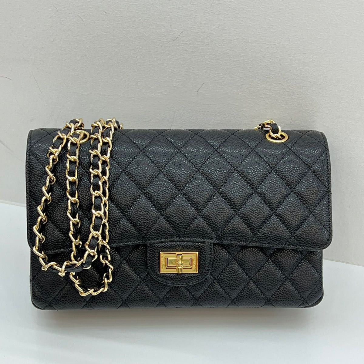 小香风链条包真皮鱼子酱菱格腋下包女新款高级感经典单肩斜挎方包