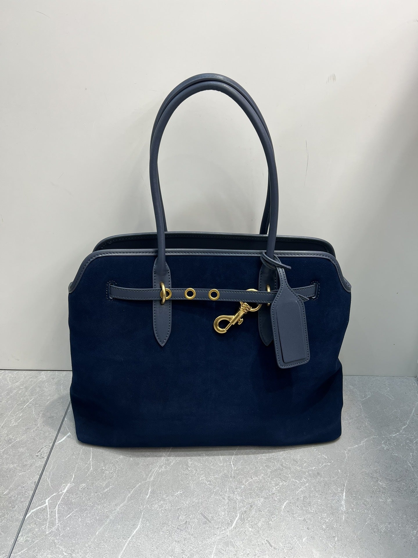 秋冬头层牛皮磨砂鹿皮托特包真皮大容量通勤单肩手提包女高级腋下