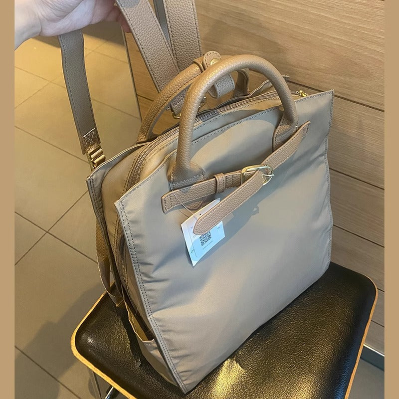 一眼贵气 超高级双肩气质女背包牢固~防泼水超轻巨美 直播代发