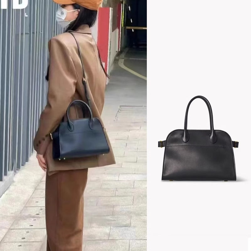 大牌The*Ro手提包真皮大容量通勤包牛皮麂皮董洁同款大牌品牌包批