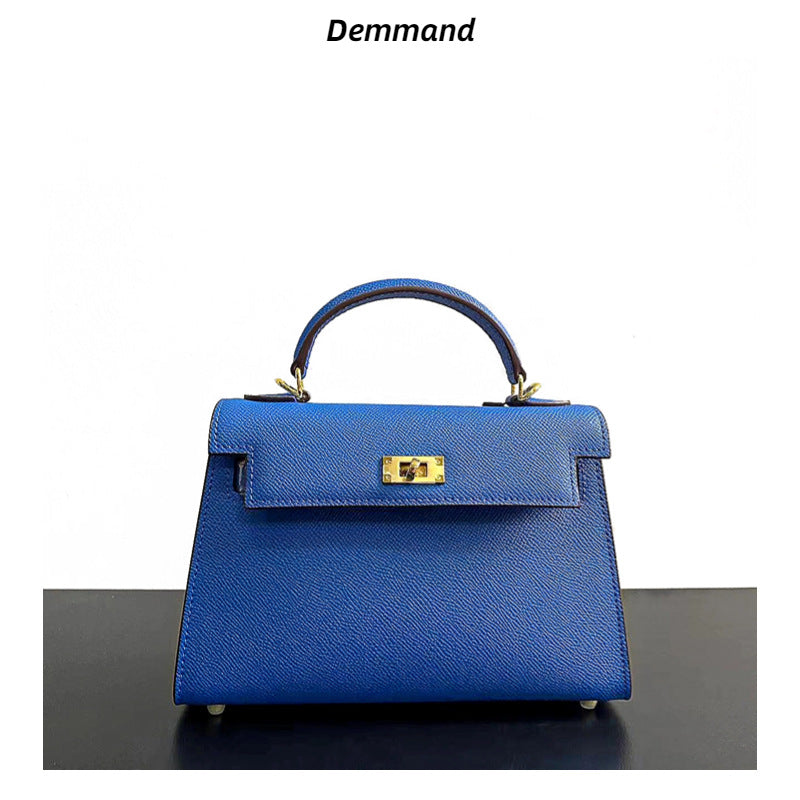 高级感2023新款二代凯莉包真皮女包手提包单肩斜挎潮爆头层