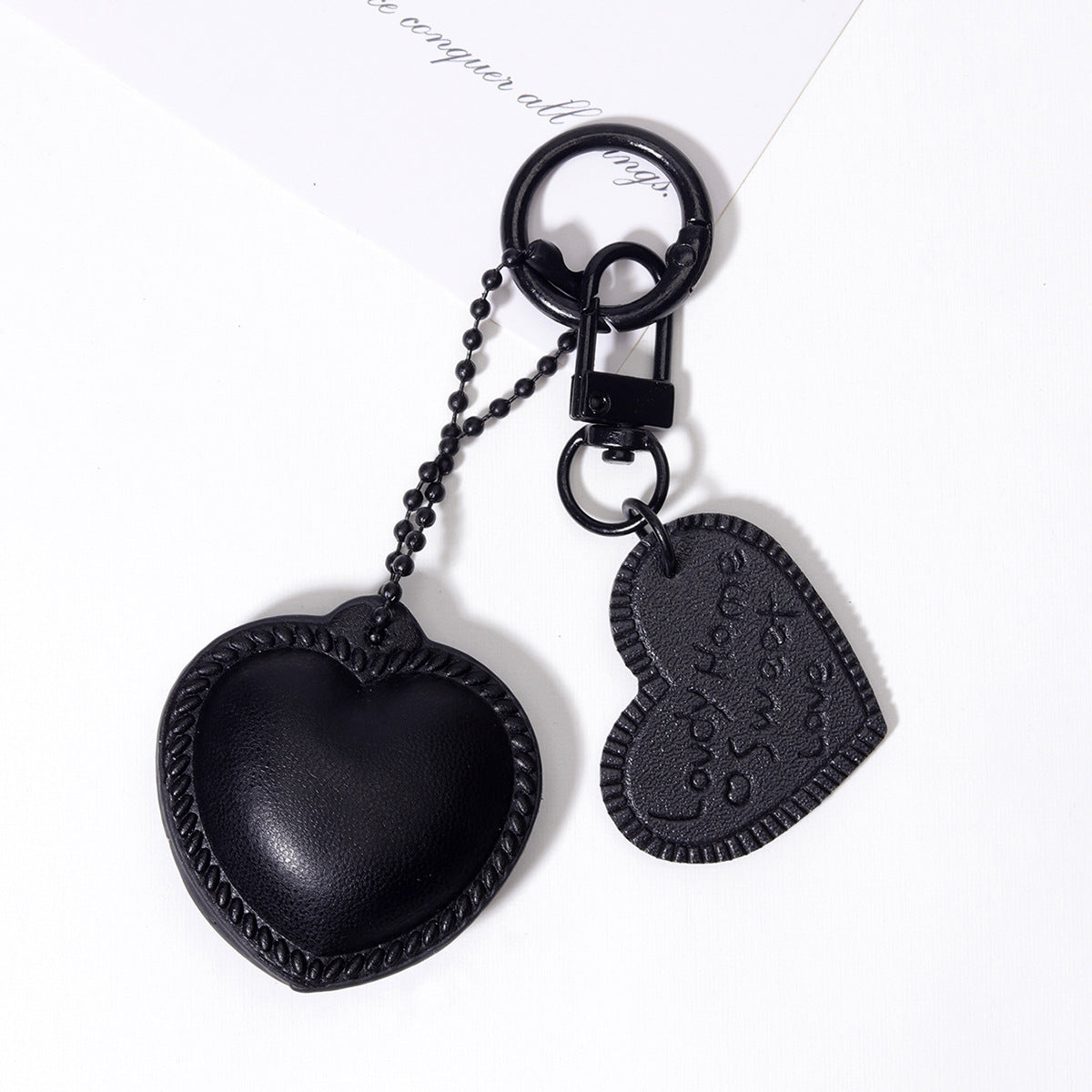 跨境热销磨砂质感亚克力包包挂件杯子挂饰挂件扎带时尚热销桃心