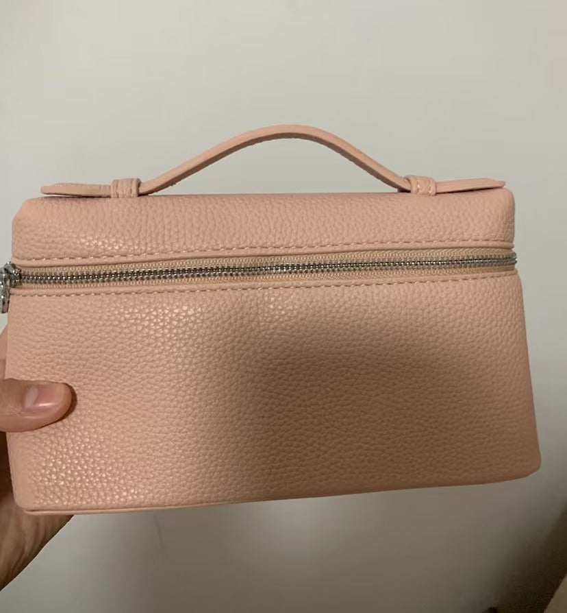 跨境LP饭盒包lp19盒子包真皮女包gigi同款piana手提单肩斜跨包女