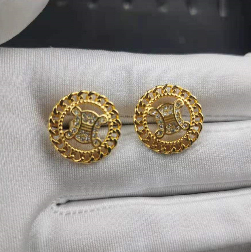 CELI赛家凯旋门耳环造型ins冷淡风个性简约网红新款耳饰镂空耳钉