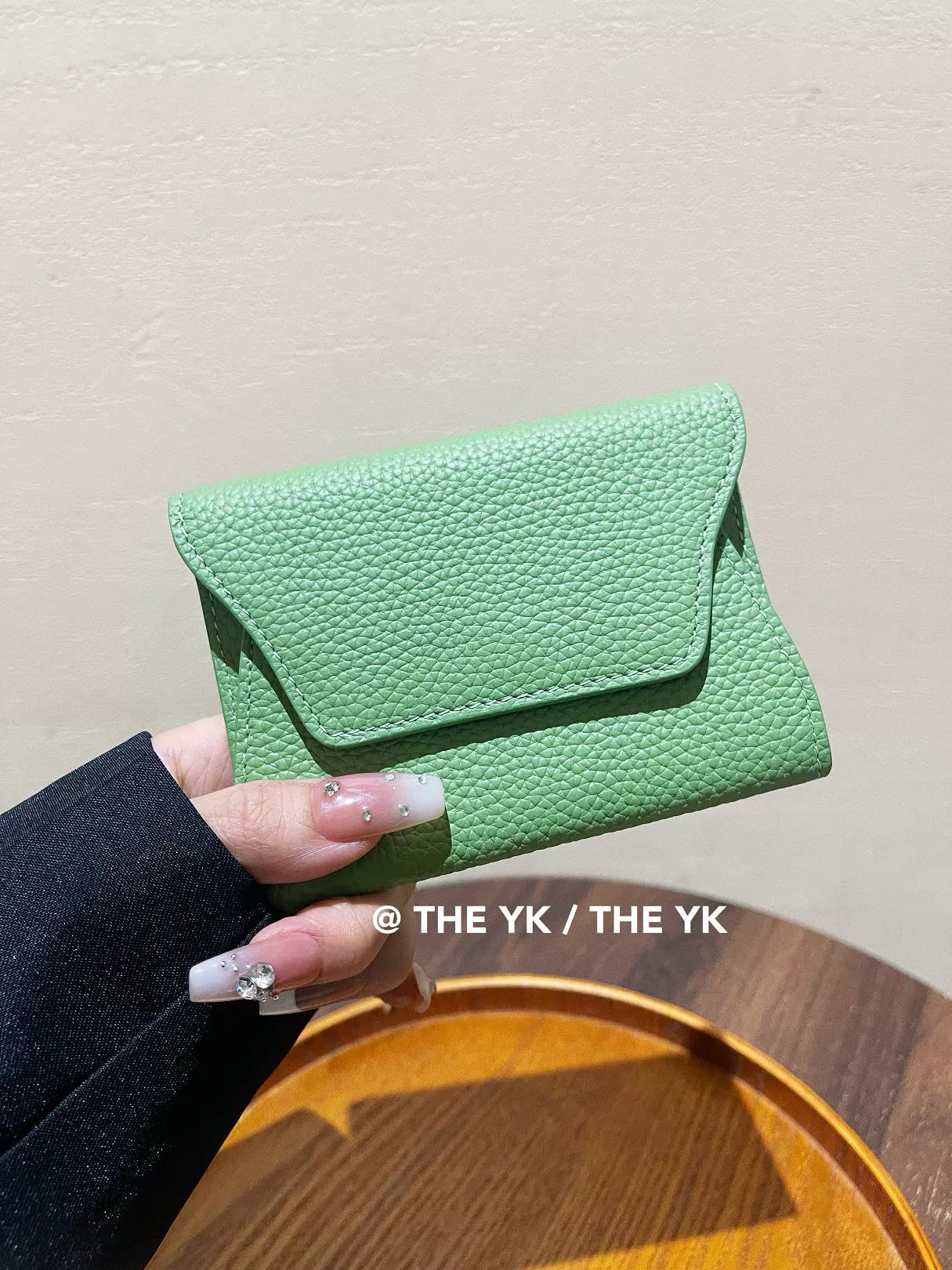 真皮零钱包马卡龙色系搭扣钱包短款togo牛皮卡包证件包硬币包一体