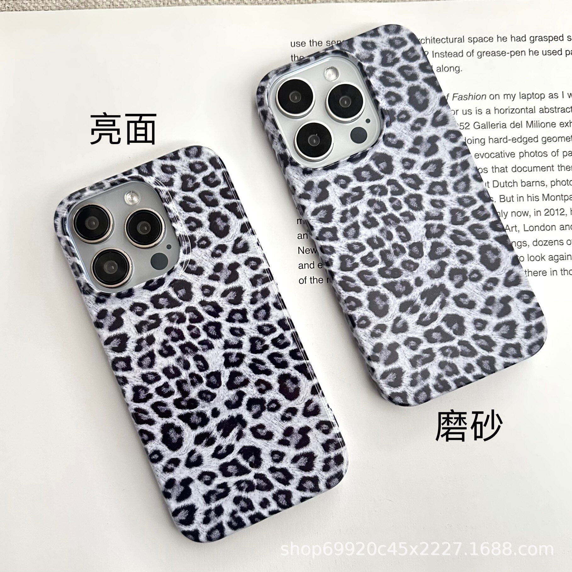 跨境爆款潮款豹纹适用苹果17Promax手机壳iPhone16菲林壳15女生14