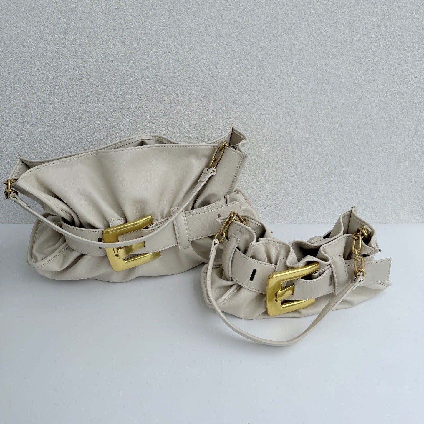 2025小众新款油蜡皮复古手提包高级质感PU皮百搭单肩斜挎包腋下包