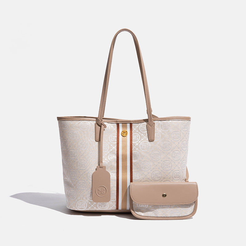 跨境大容量包包2025新款轻奢女包单肩子母包通勤百搭高级感托特包