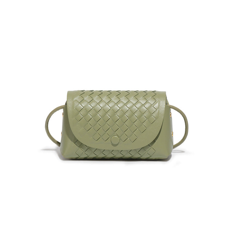 通勤百搭质感小包包清新时尚潮流手工编织包小众复古单肩斜跨女包