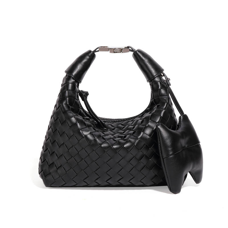 包包女2025新款手工编织包跨境手提饭盒包质感潮流休闲单肩斜跨包