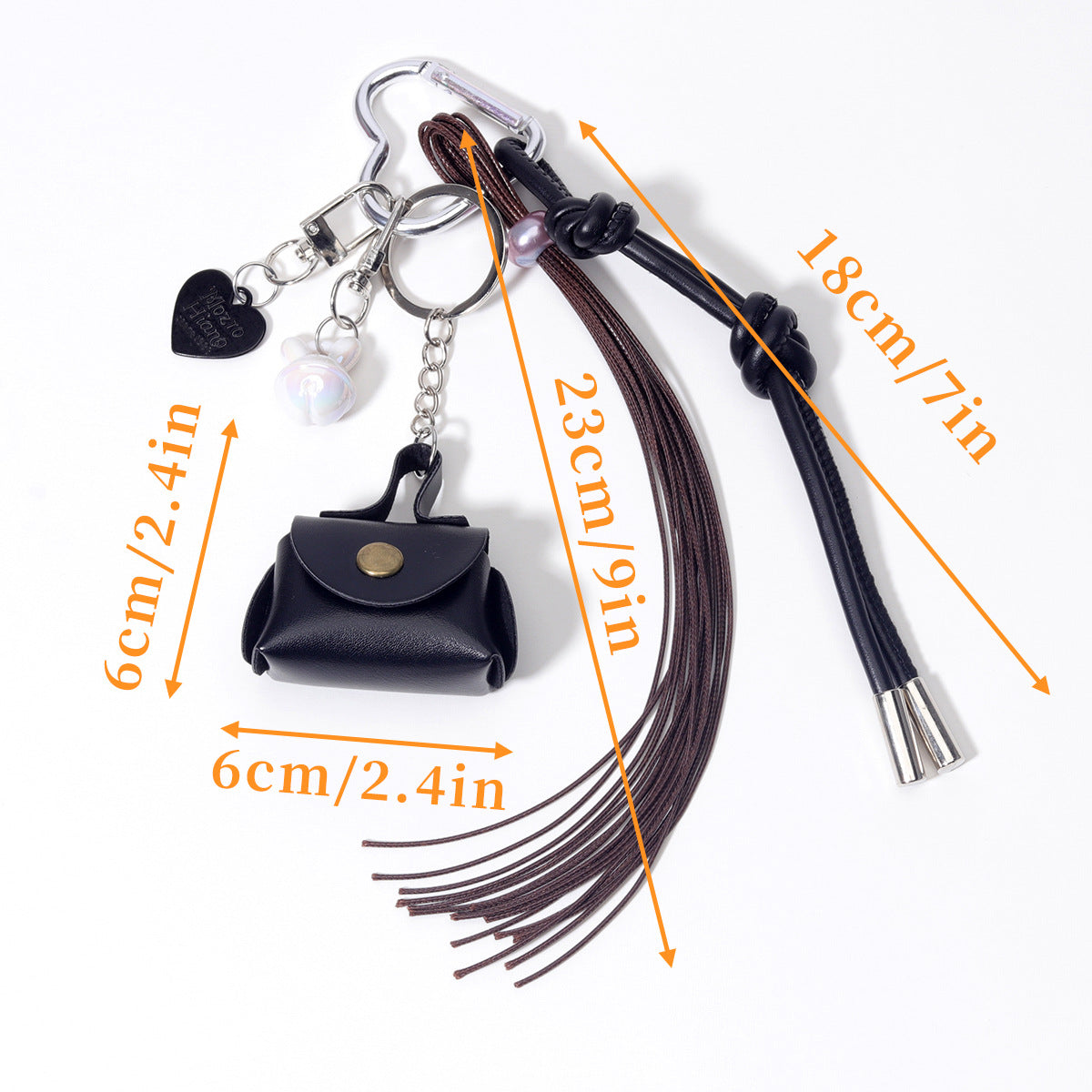 跨境货源PU皮革包包挂件挂饰皮绳编织绳miu系钥匙扣登山扣定制