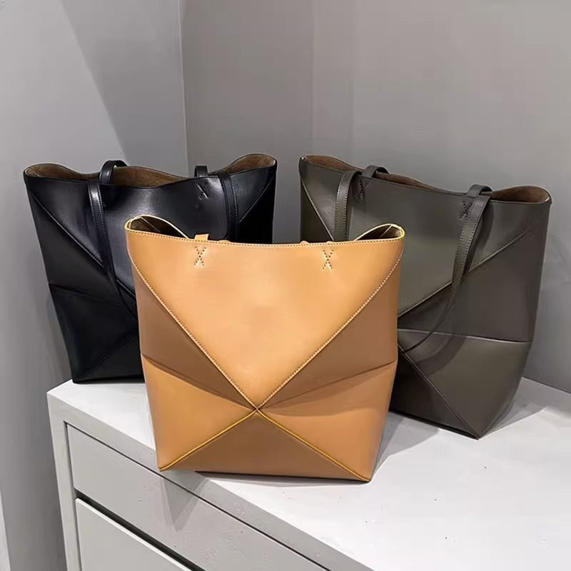 大容量托特包puzzle变形几何tote潮酷办公电脑包单肩斜跨手提女包