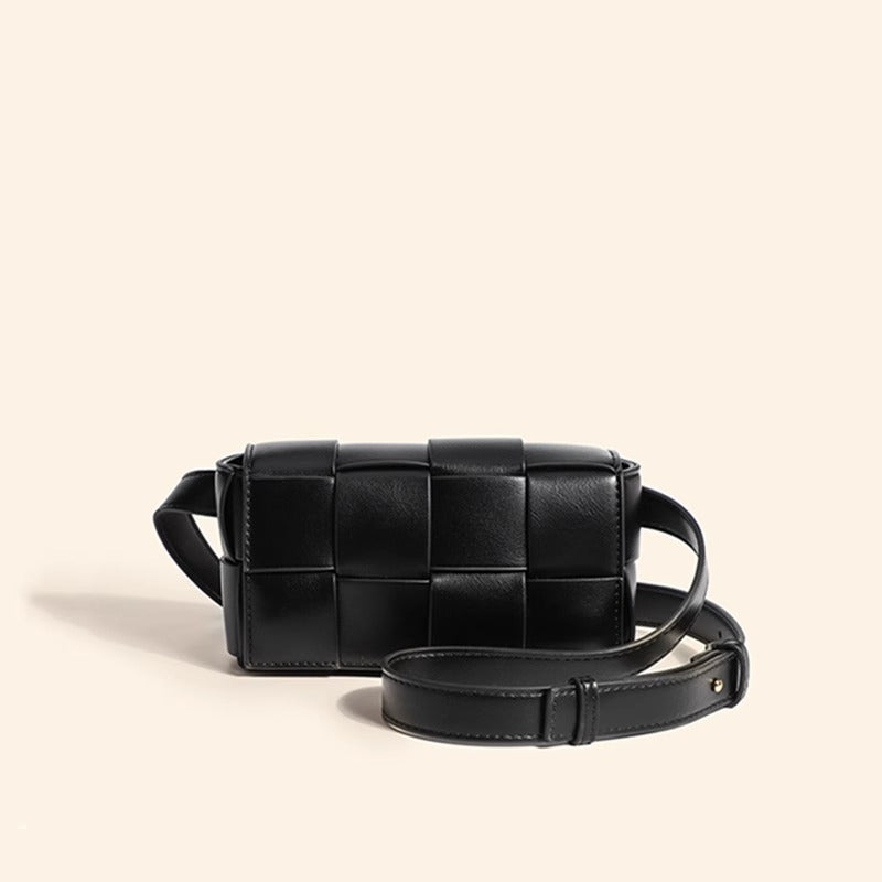 女包时尚百搭2023新款潮夏季休闲编织包运动单肩斜挎包真皮小方包