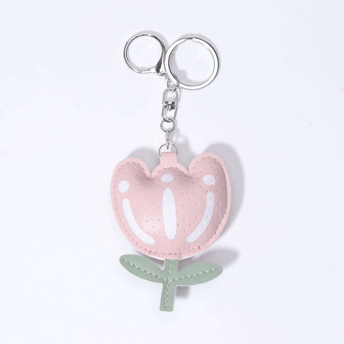 工厂批发定制时尚热销豹纹小花包扣仿真皮挂饰挂件钥匙扣装饰品