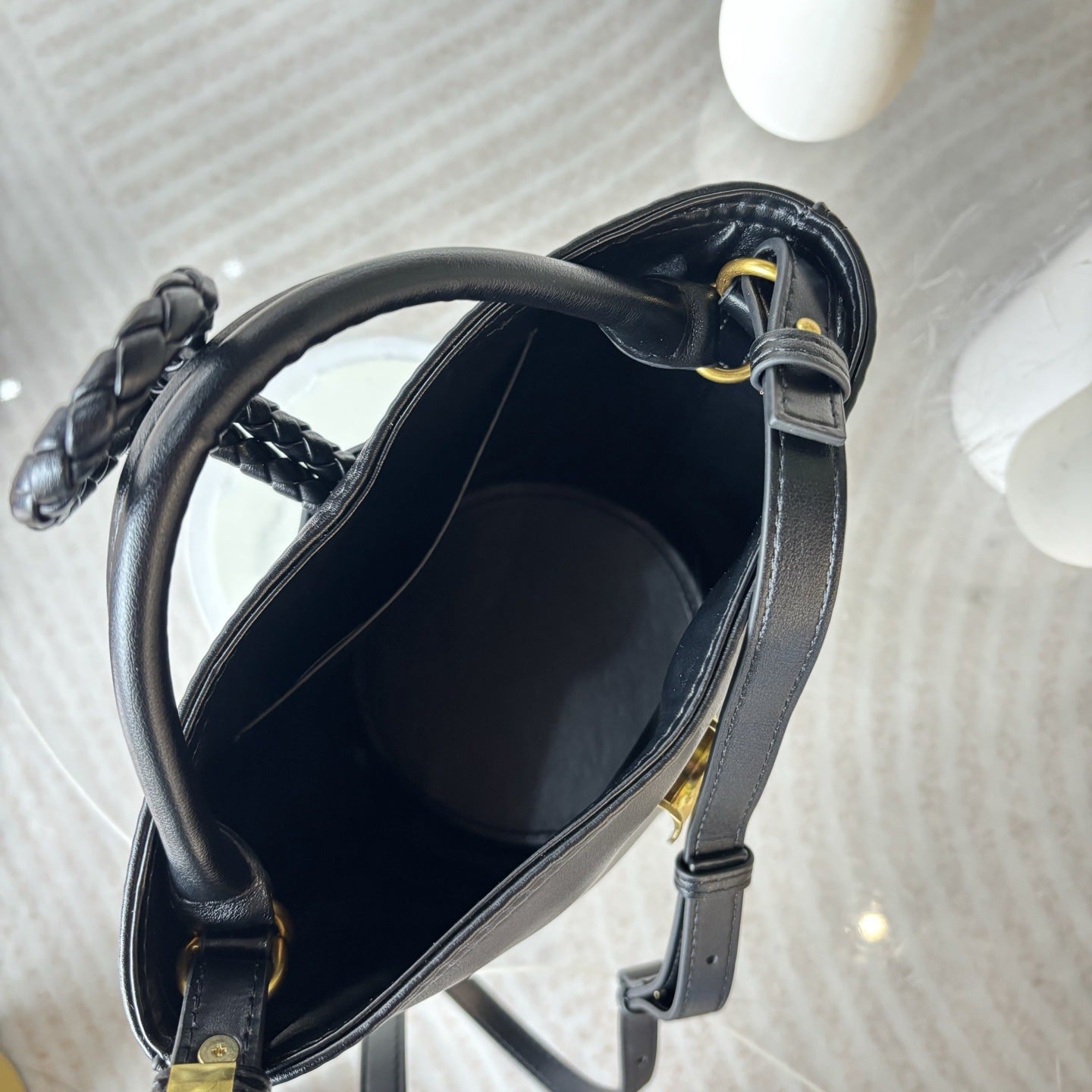 2025新款跨境编织绳结水桶包真皮手拎菜篮子包单肩斜挎小包包女