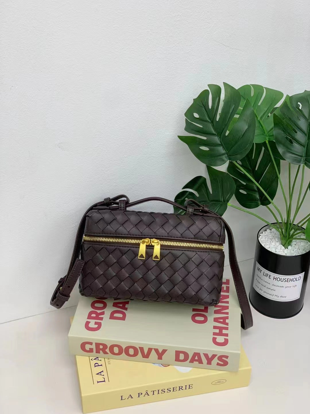 头层羊皮手提包编织饭盒包真皮手拎包化妆盒子包时尚单肩斜挎包女