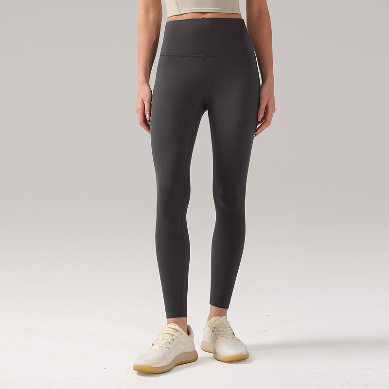 磨毛lulu瑜伽裤女裸感高腰提臀健身裤吸湿透气24"弹力运动紧身裤