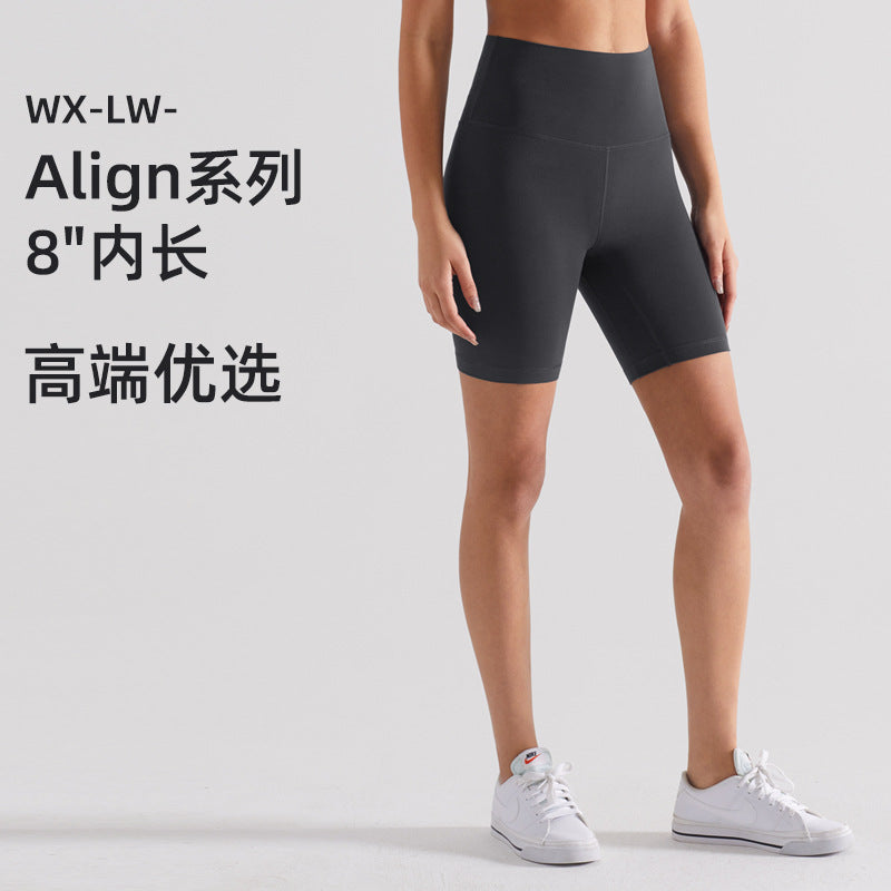 磨毛五分lulu瑜伽裤女高腰骑行健身裤提臀塑形跑步运动紧身短裤