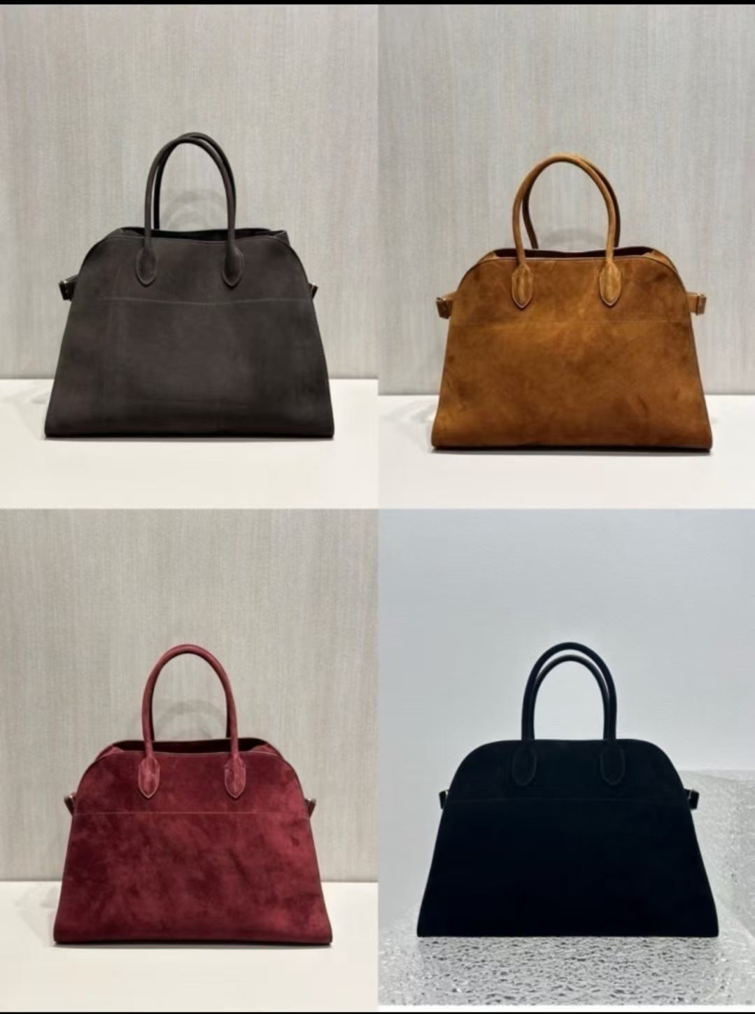 2024新款董洁同款磨砂麂皮托特包大容量通勤大包简约时尚手提女包