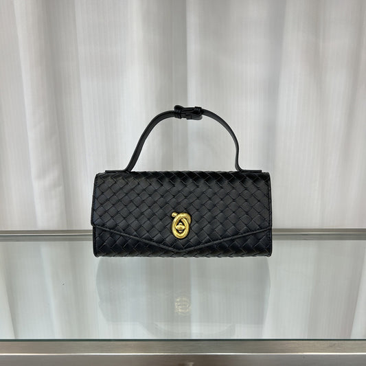 2025春夏新款knotlock牛皮信封包跨境时尚编织包单肩腋下手提包女