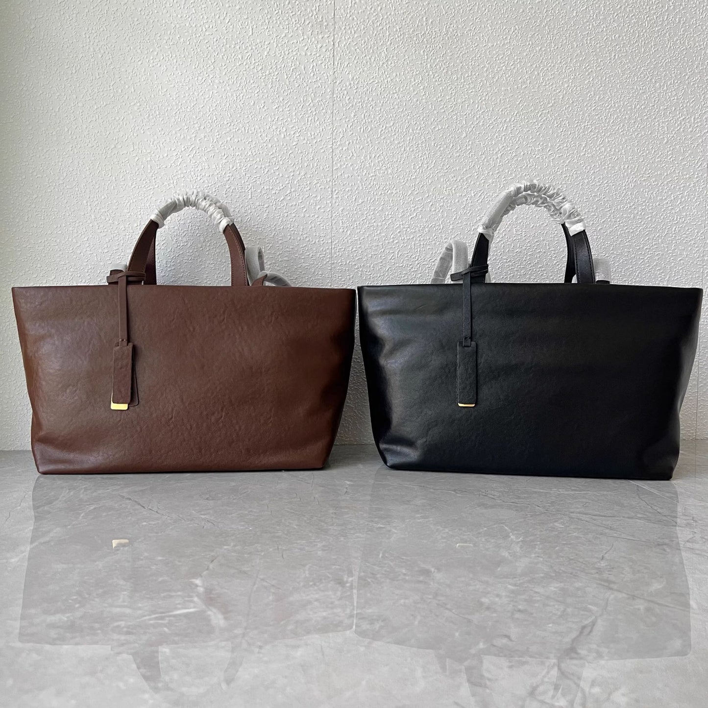 头层植鞣牛皮托特包2024秋冬新款大容量通勤女包软皮轻便单肩包潮