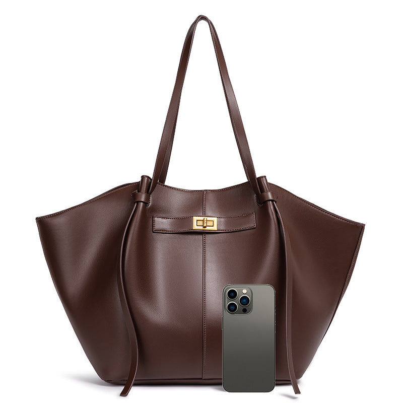 外贸出口高级感翅膀包大包软包时尚托特包2025新款欧美手提单肩包