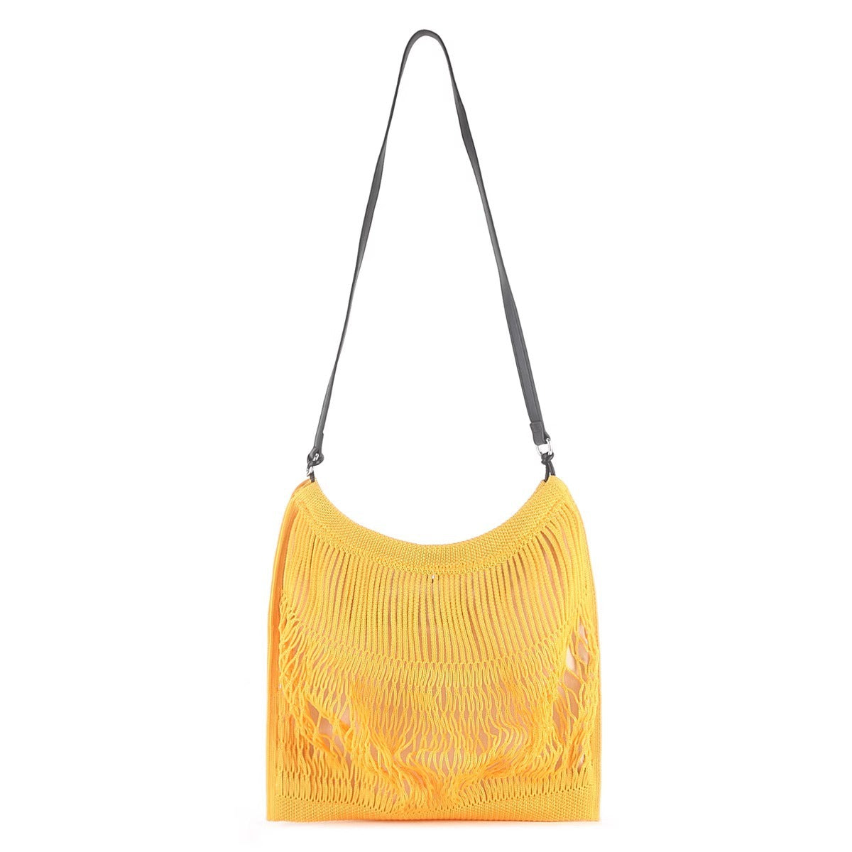 夏日沙滩包小众设计编织网兜镂空购物袋男女同款大容量单肩斜跨包