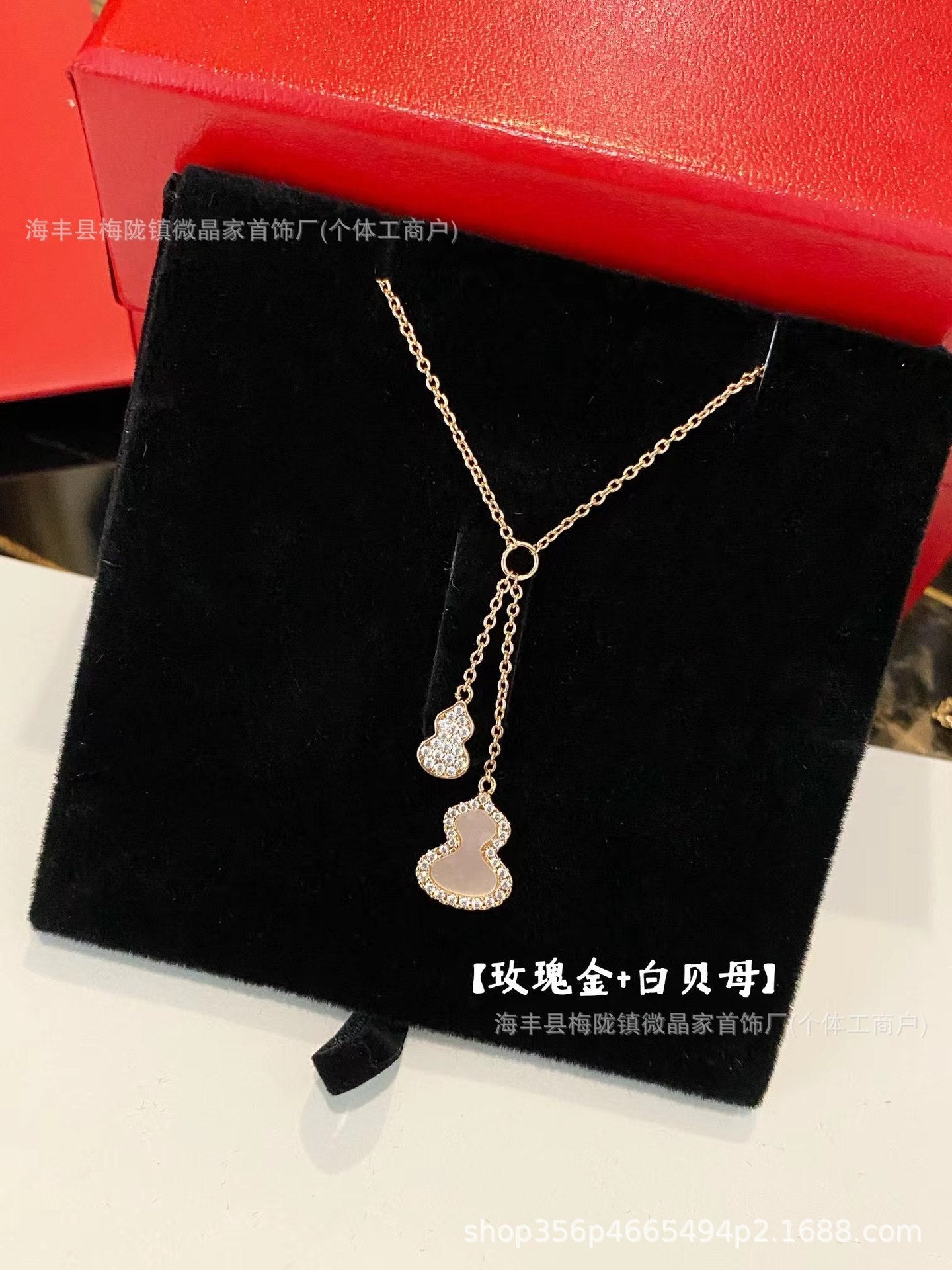 高版本葫芦福禄项链S925银镀18K玫瑰金CNC精工版厂家直销一件代发