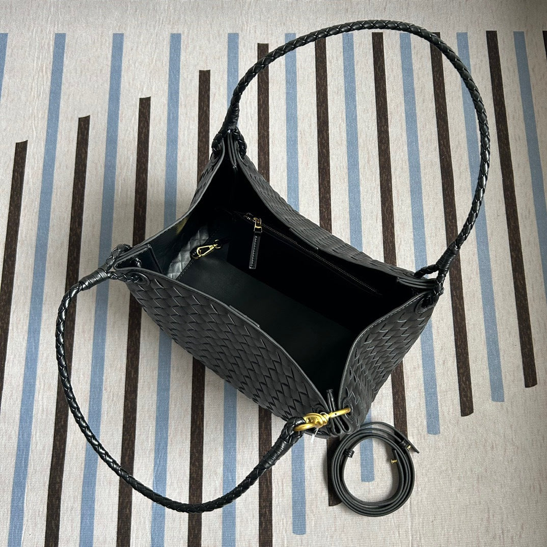 舒淇同款编织降落伞包包大容量通勤手拎托特包敞口拉绳妈咪子母袋