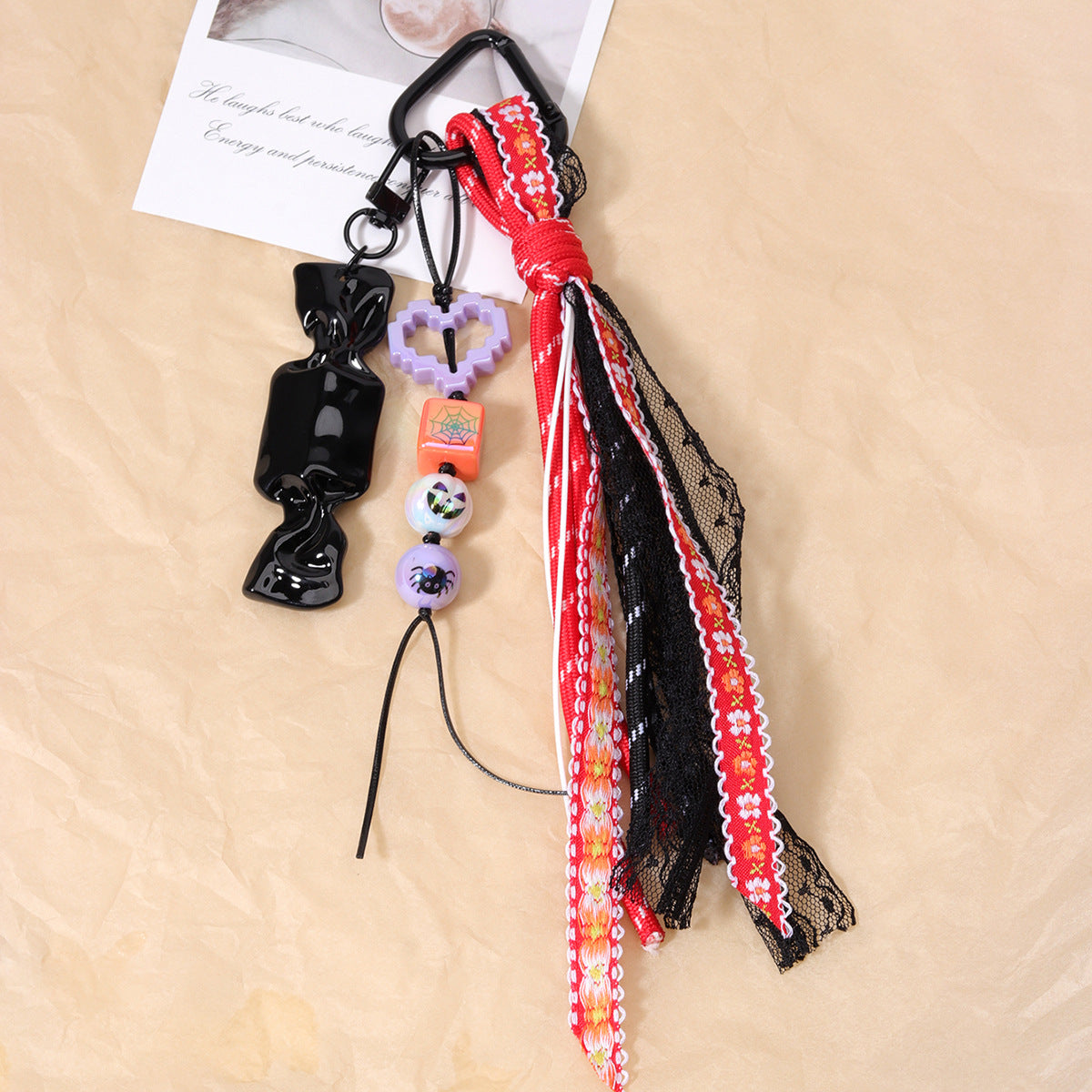 跨境热销万圣节组合挂绳多元素DIY挂件跨境节日装饰派对礼品挂链