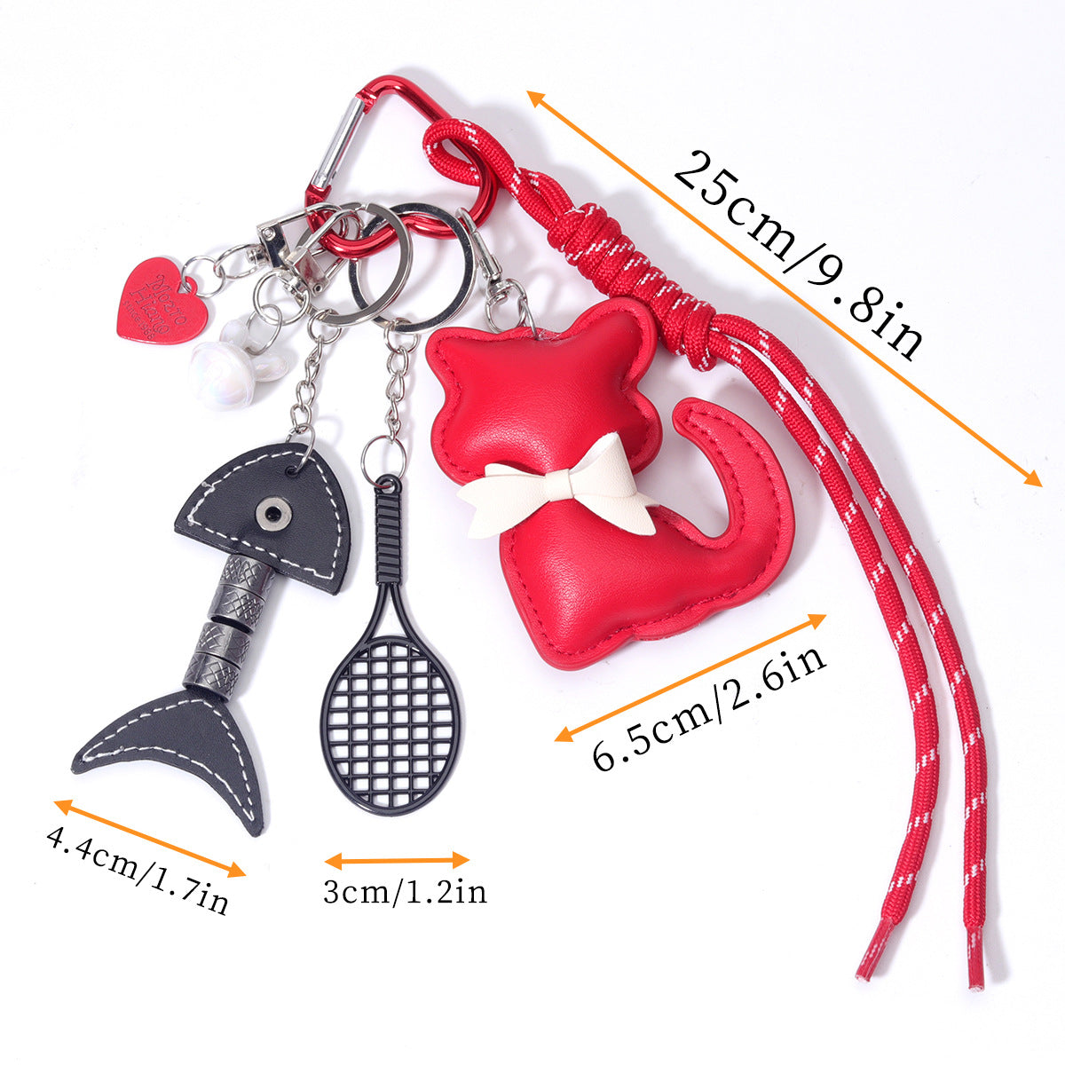 新款皮质小猫咪包包挂件蝴蝶结可爱卡通动物小猫女包挂饰小礼品